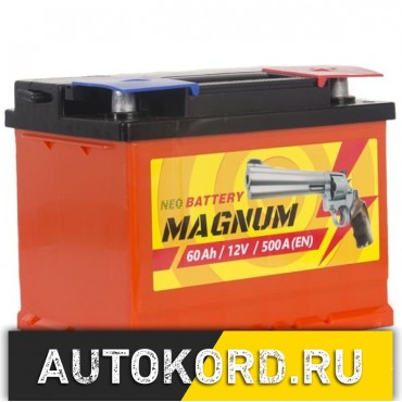 АКБ-6ст-60  (500A) о/п Magnum Казахстан/Россия 242х175х190