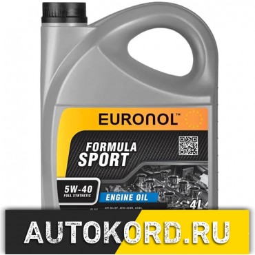 EURONOL sport formula API SN/CF A3/B3,B4 5W40 4 л. синт.
